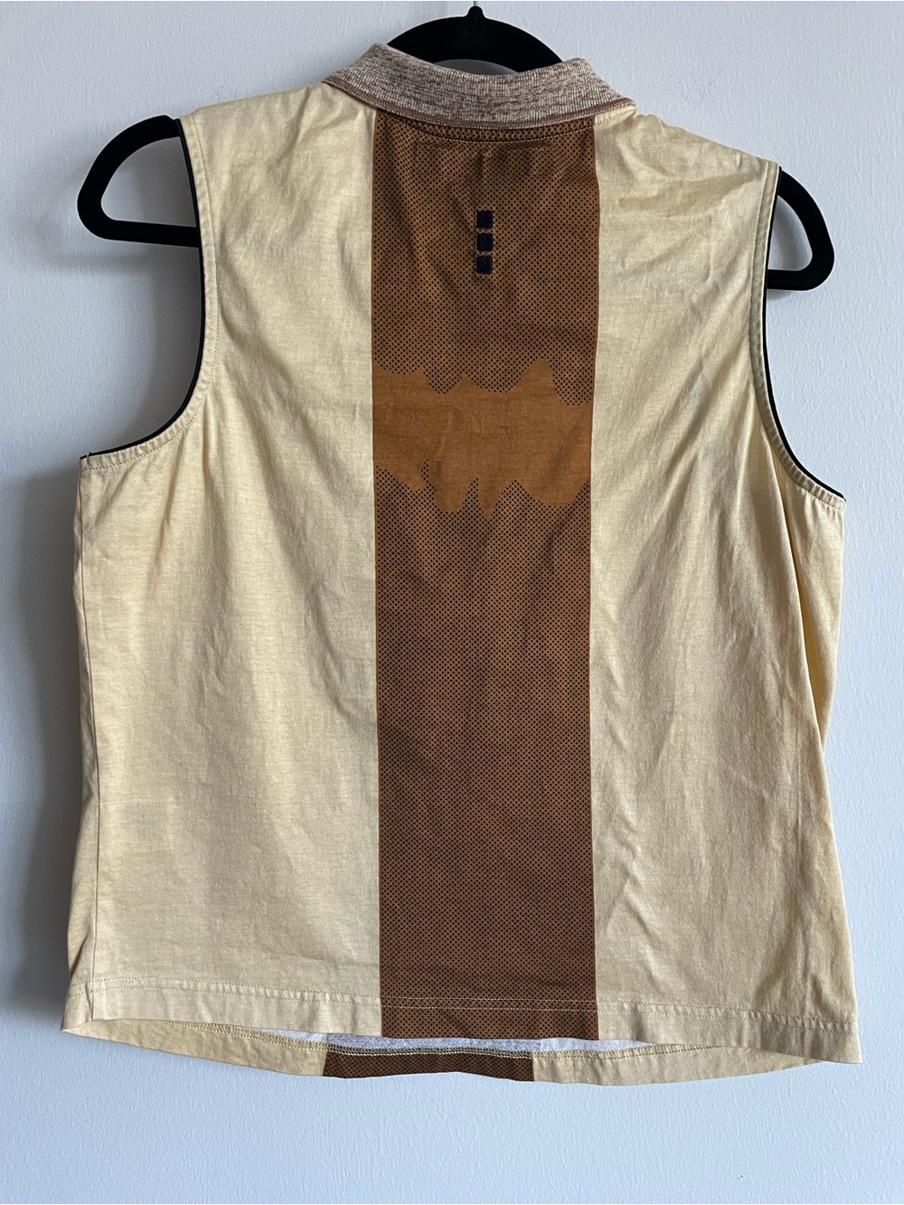 Jamie Sadok 100% cotton sleeveless collar golf top funky art to wear M - Picture 6 of 8